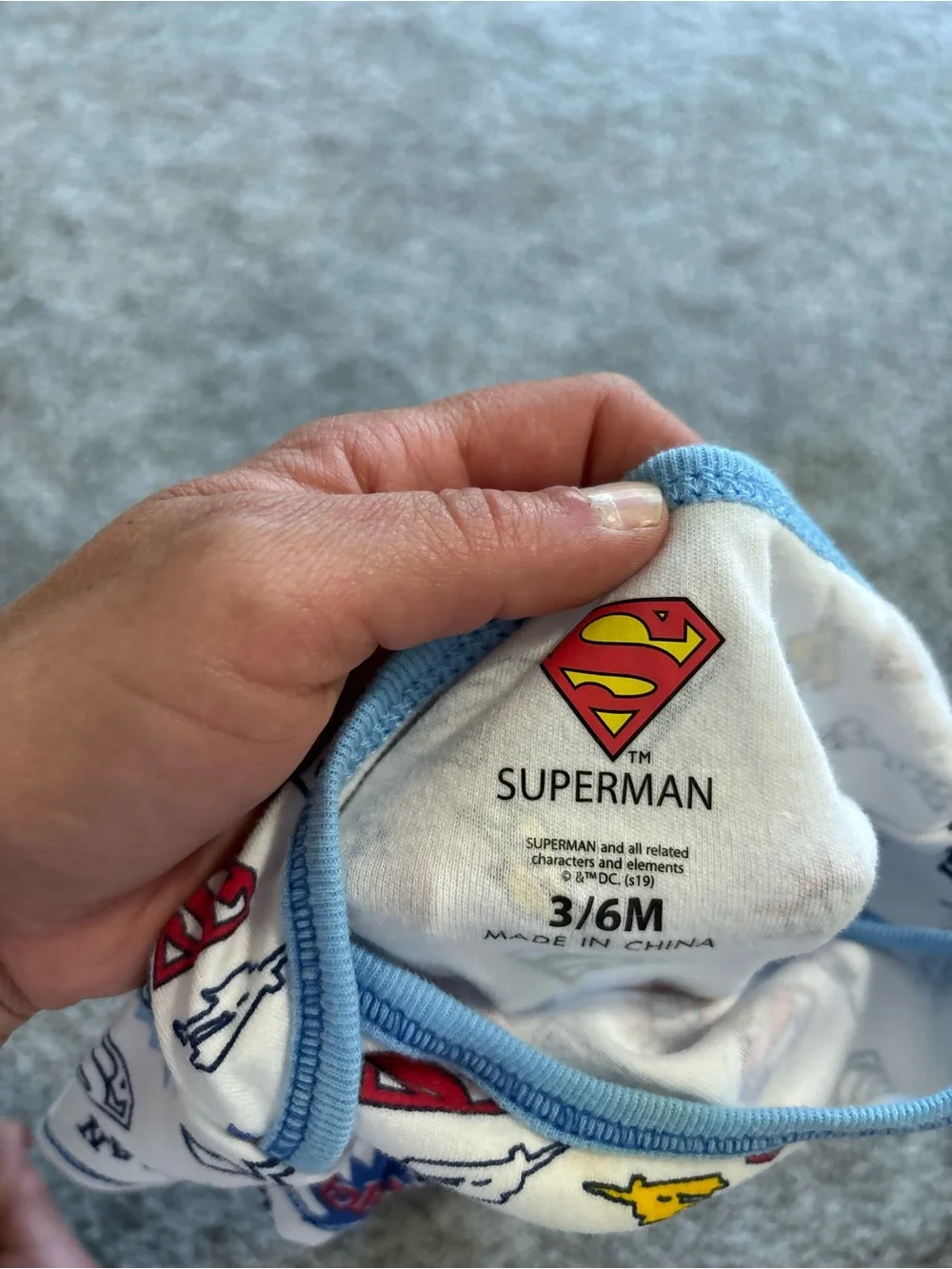 DC Comics Superman Infant Onesie Duo - Light Blue & White NWOT
